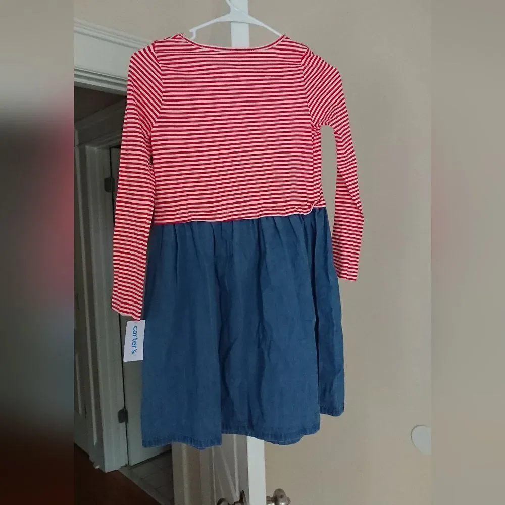 Carter's Striped Chambray Dress size 12